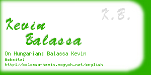 kevin balassa business card